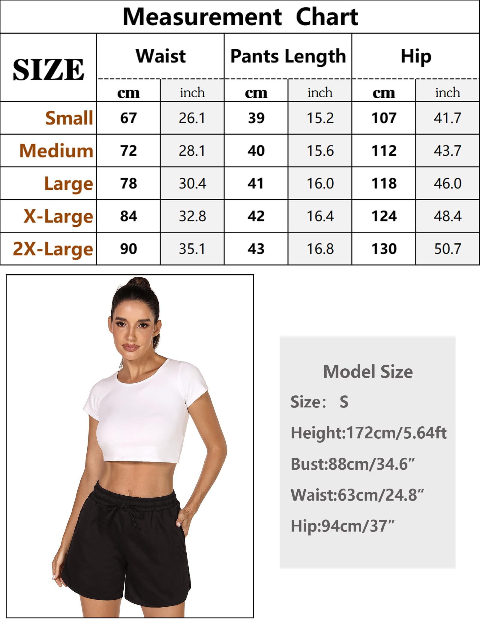 Demegimi Pantaloncini Sportivi Donna Pantaloncini Palestra Donna e Vita Alta Estivi Bermuda da Donna Pantaloni Corti con 2 Tasche con Coulisse per Fitness Yoga Jogging