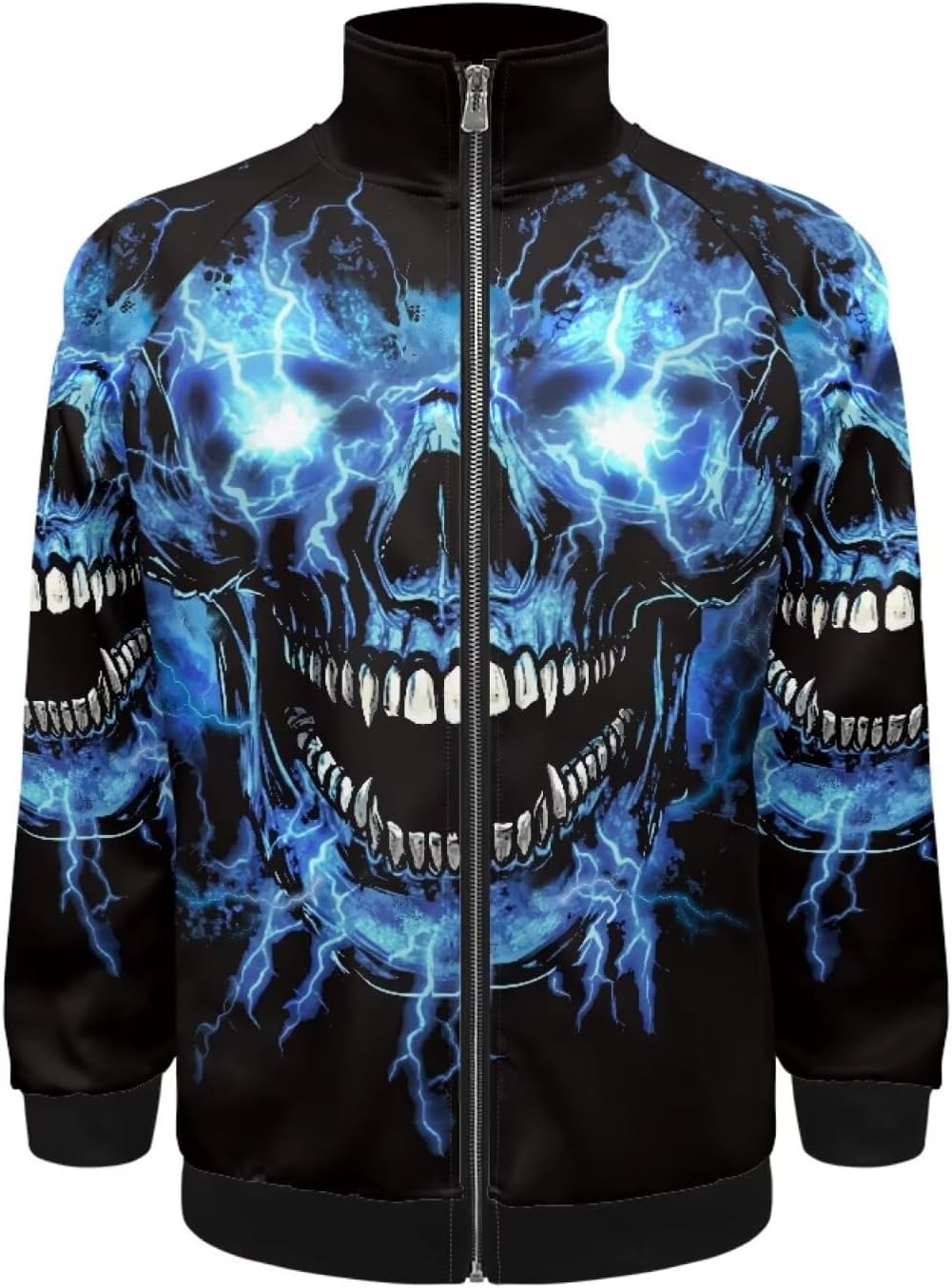 Forchrinse Mens Full Zip Galaxy Fleece Jacket Long Sleeve Light Fall Windbreaker Warm Training Jackets for Running Cycling