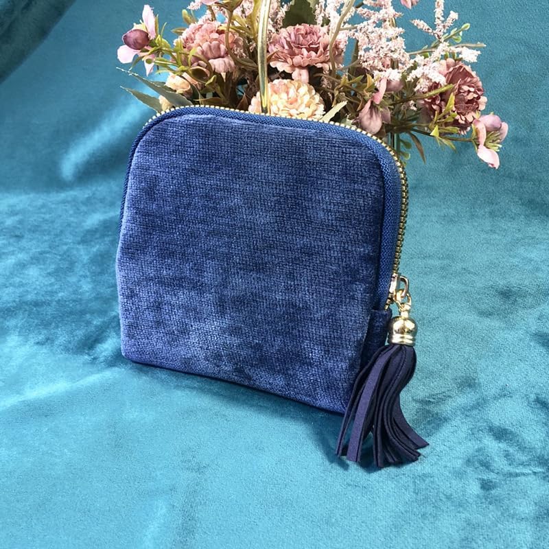  Travel Jewelry Case Portable Jewelry Pouches tassel zipper jewelry bag velvet jewelry storage bag ring bracelet velvet bag portable jewelry makeup bag for women thumbnail