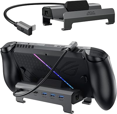 JSAUX 4K@120Hz Docking Station for ROG Xbox Ally X/Xbox Ally/Steam Deck OLED/Legion Go 2, 6-in-1 Steam Deck Dock with HDMI 2.1, Gigabit Ethernet, 3 USB 3.0, 100W Charge Hub for ROG Ally/Ally X-HB0612