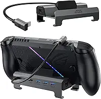 JSAUX Estação de ancoragem 4K a 120 Hz para ROG Xbox Ally X/Xbox Ally/Steam Deck OLED/Legion Go 2, base Steam Deck 6 em 1 com HDMI 2.1, Gigabit Ethernet, 3 USB 3.0, hub de carregamento de 100 W para