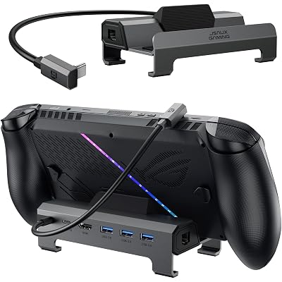 JSAUX 4K@120Hz Docking Station for ROG Xbox Ally X/Xbox Ally/Steam Deck OLED/Legion Go 2, 6-in-1 Steam Deck Dock with HDMI 2.1, Gigabit Ethernet, 3 USB 3.0, 100W Charge Hub for ROG Ally/Ally X-HB0612
