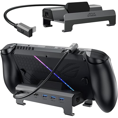 JSAUX 4K@120Hz Docking Station for ROG Xbox Ally X/Xbox Ally/Steam Deck OLED/Legion Go 2, 6-in-1 Steam Deck Dock with HDMI 2.1, Gigabit Ethernet, 3 USB 3.0, 100W Charge Hub for ROG Ally/Ally X-HB0612