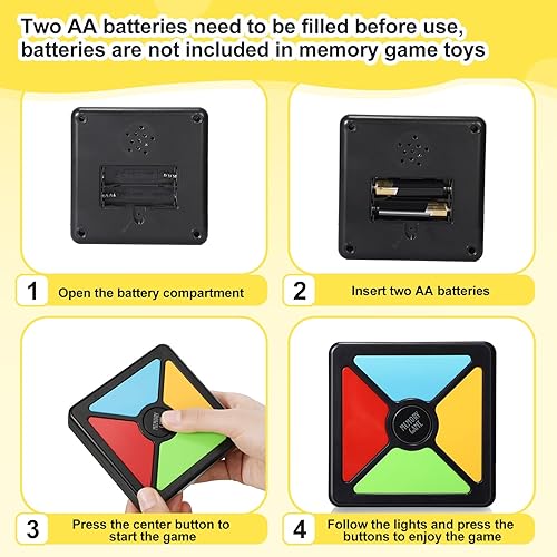 Miniatura 3 de Juego de memoria iluminado, 6 piezas, juguetes electrónicos de mano, rompecabezas de memoria de color, rompecabezas electrónicos, juegos de mano