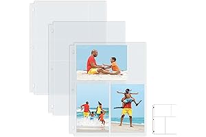 Better Office Products Diamond Clear 3 Ring Photo Album 4x6 Pockets 25 Pack 150 Photos