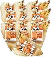 Kit 10 Mordedor Pet Para Cães Orelha Bovina Natural Dip Dog