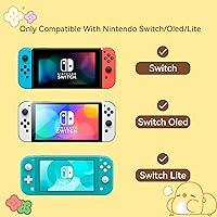 Vista 3 de GeekShare Lindas tapas de silicona Joycon para pulgar, cubierta de joystick compatible con Nintendo SwitchOLEDSwitch Lite, 4 piezas - BIU