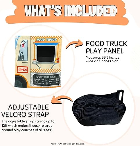 Miniatura 5 de Couch Swag Panel de juego para sofá de espuma para niños, sofá infantil (camión de comida)