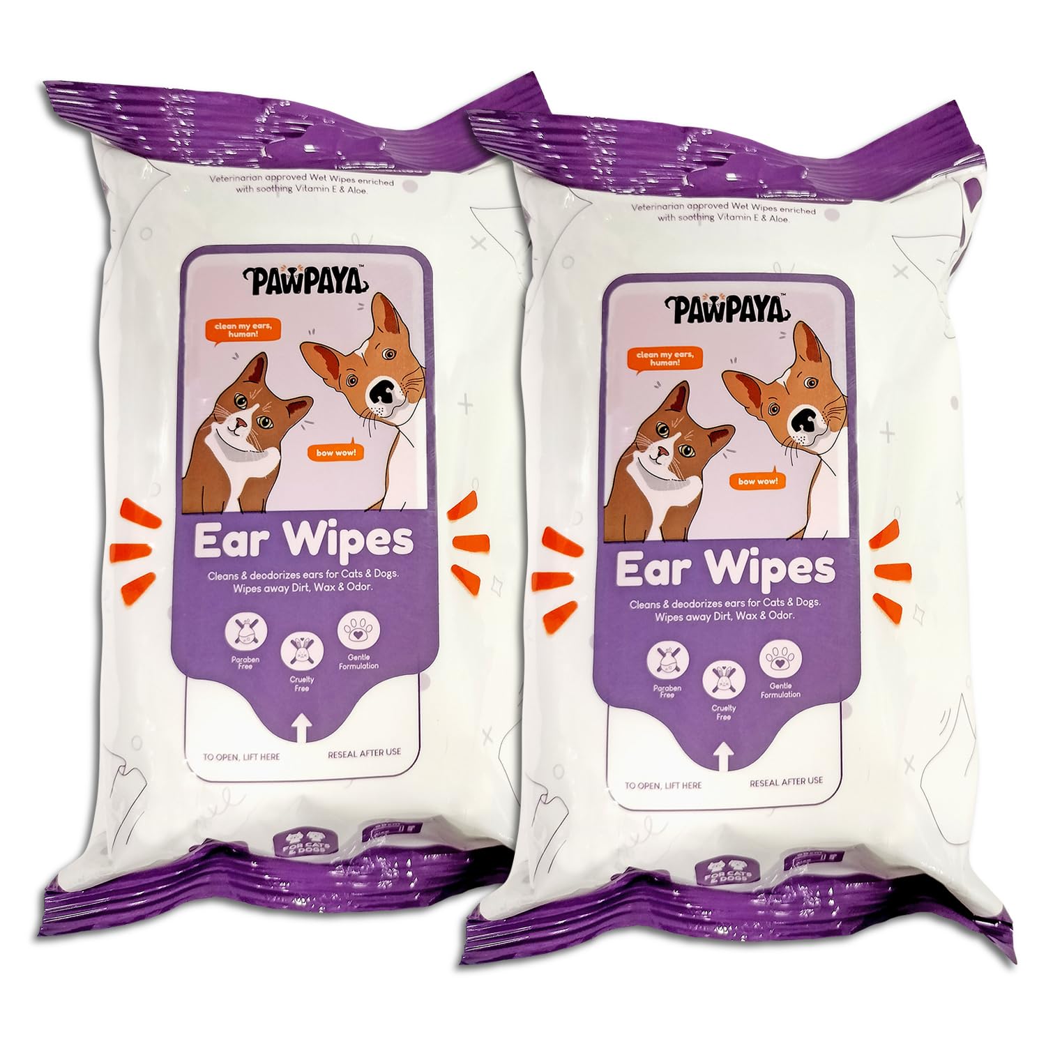 Pawpaya Pet Ear Wipes Made for All Cats and Dogs Safe for Daily use Improves Tear Stains Prevents Itching Plant-Based Ingredients 25 Wipes – Pack of 2 (B0BKVWKC8T) Amazon Price History, Amazon Price Tracker