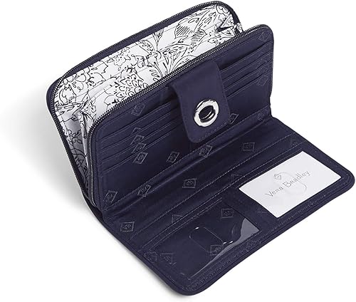 Miniatura 3 de Cartera Turnlock de microfibra para mujer con protección RFID