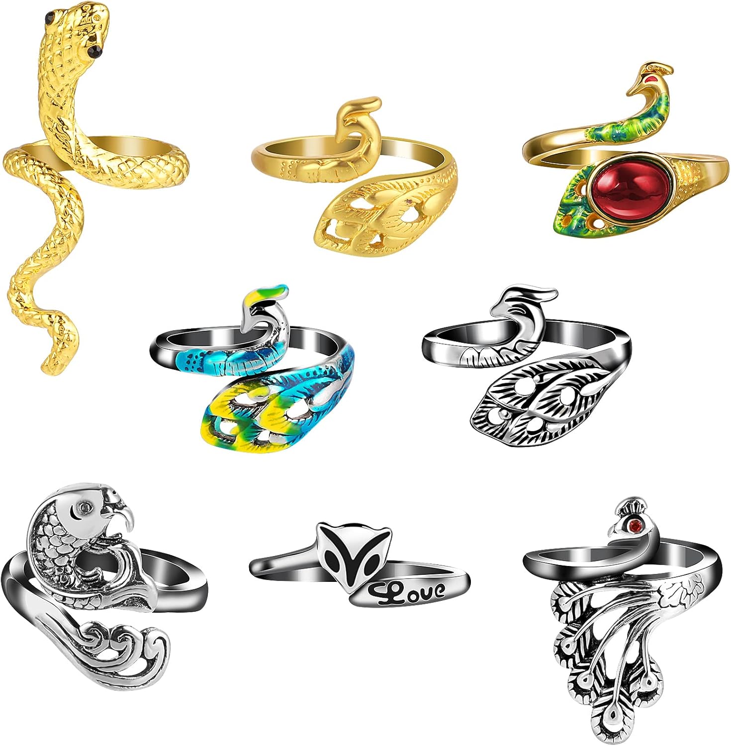 ZORVYN 6 Stück Häkelringe Finger - Verstellbare Garnführung Häkelzubehör