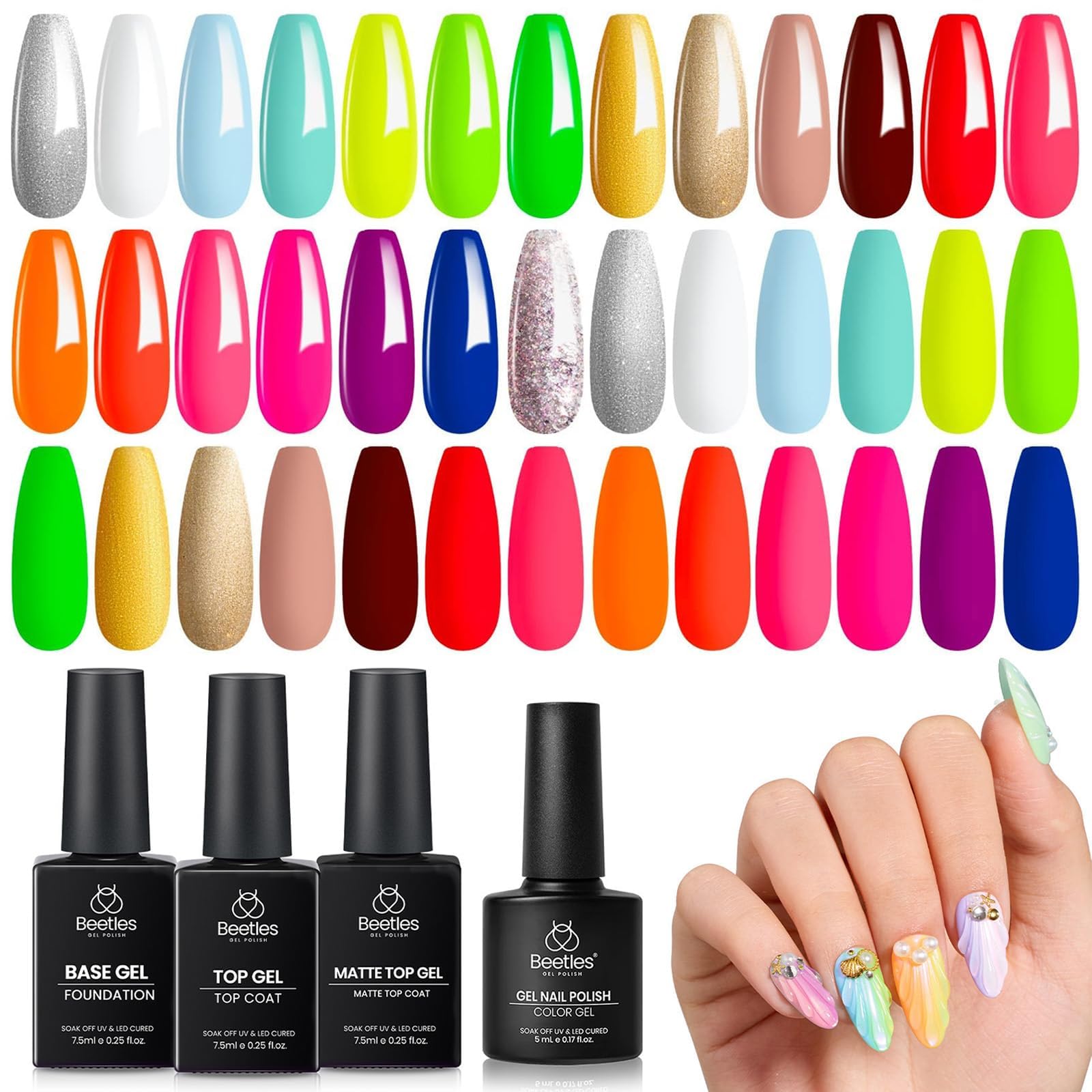 Beetles 20-Color Neon Set