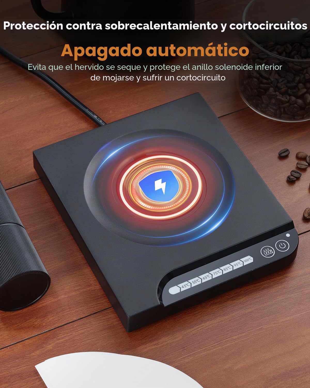 Hervidores eléctricos – Hervidor eléctrico de cuello de cisne con control de temperatura de 7 niveles, interior de acero inoxidable de 1 litro, calentamiento rápido de 1000 vatios
