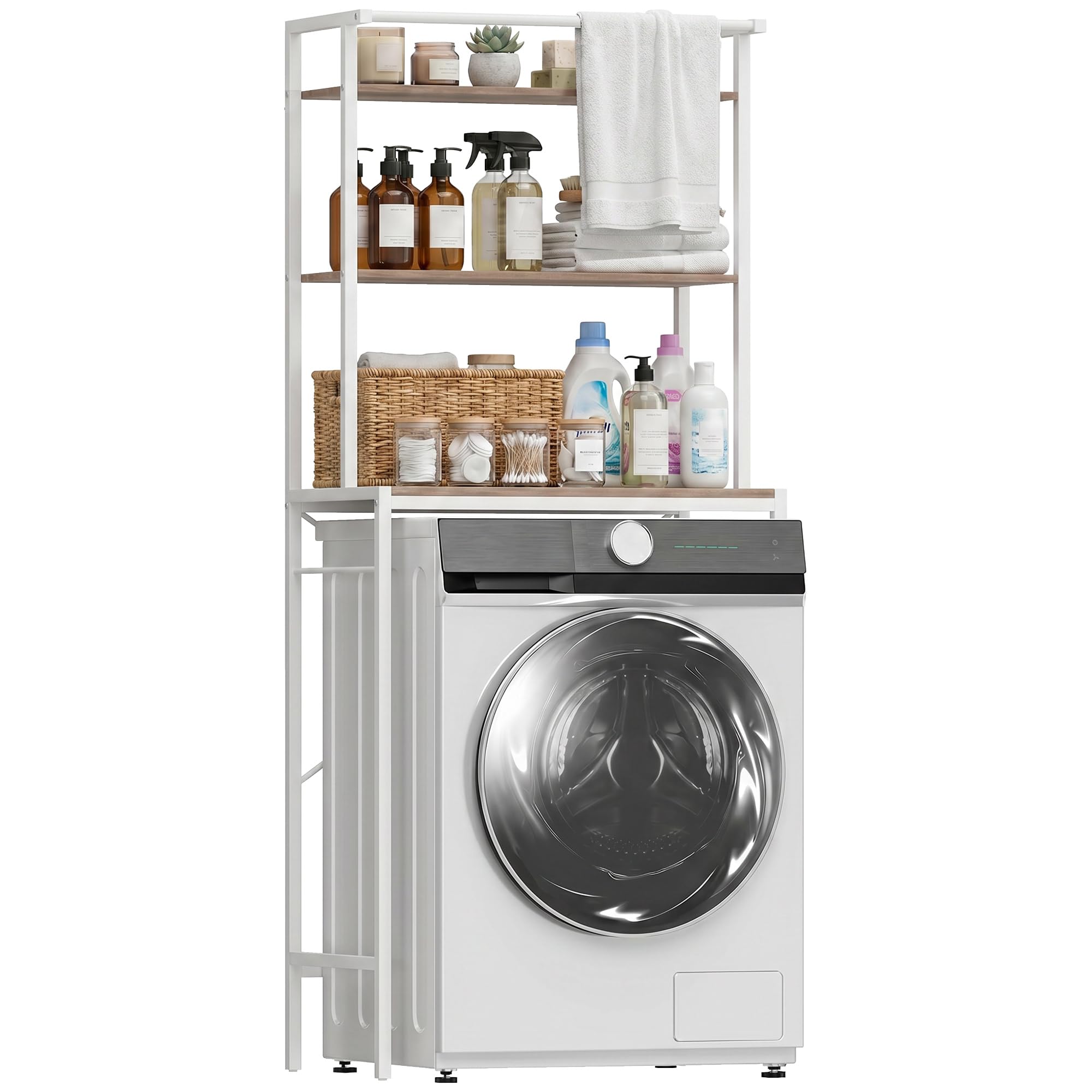 homcom étagère machine à laver 3 niveaux