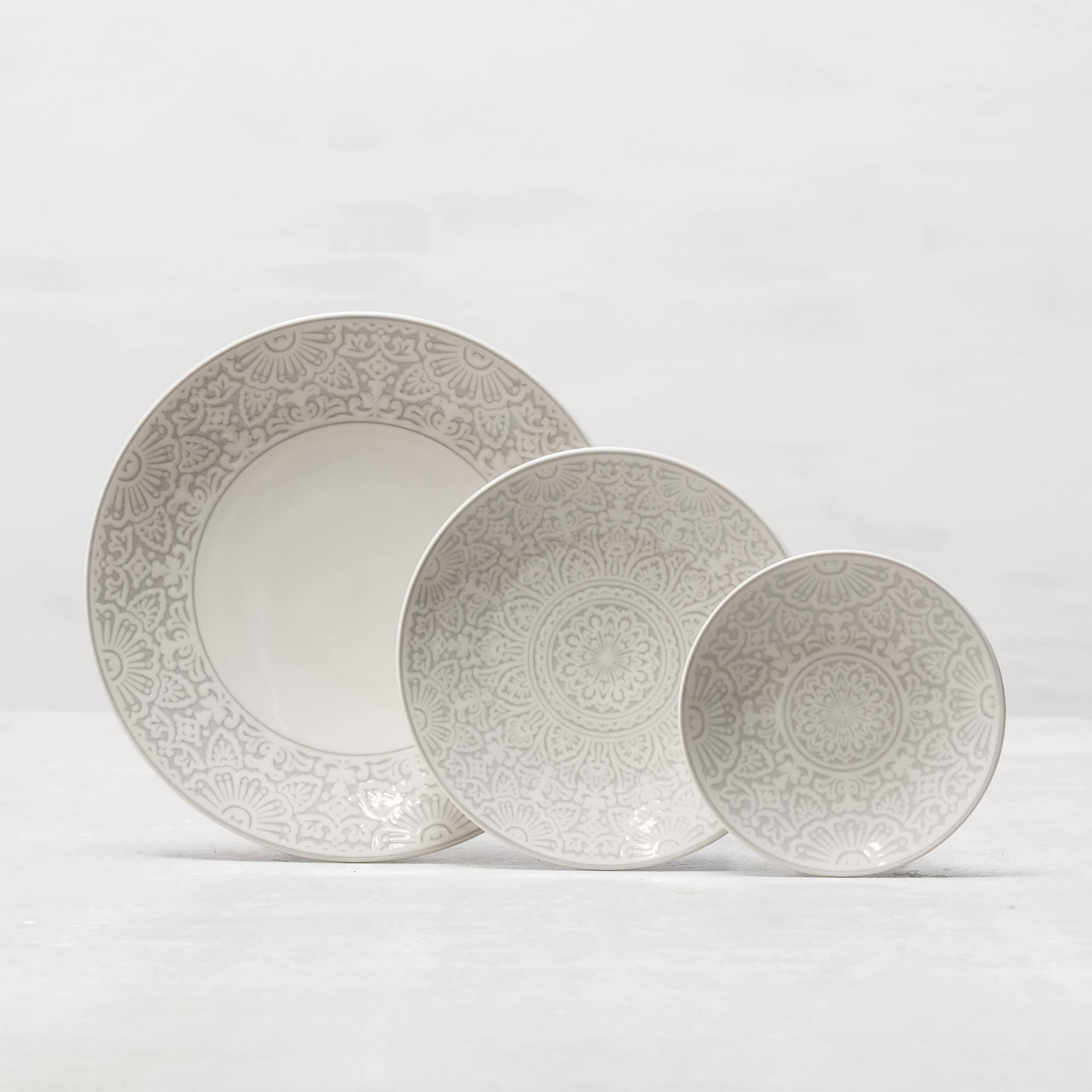 Snapklik.com : Fortessa Havana Vitrified China Coupe Rimless Plate 4 Pack