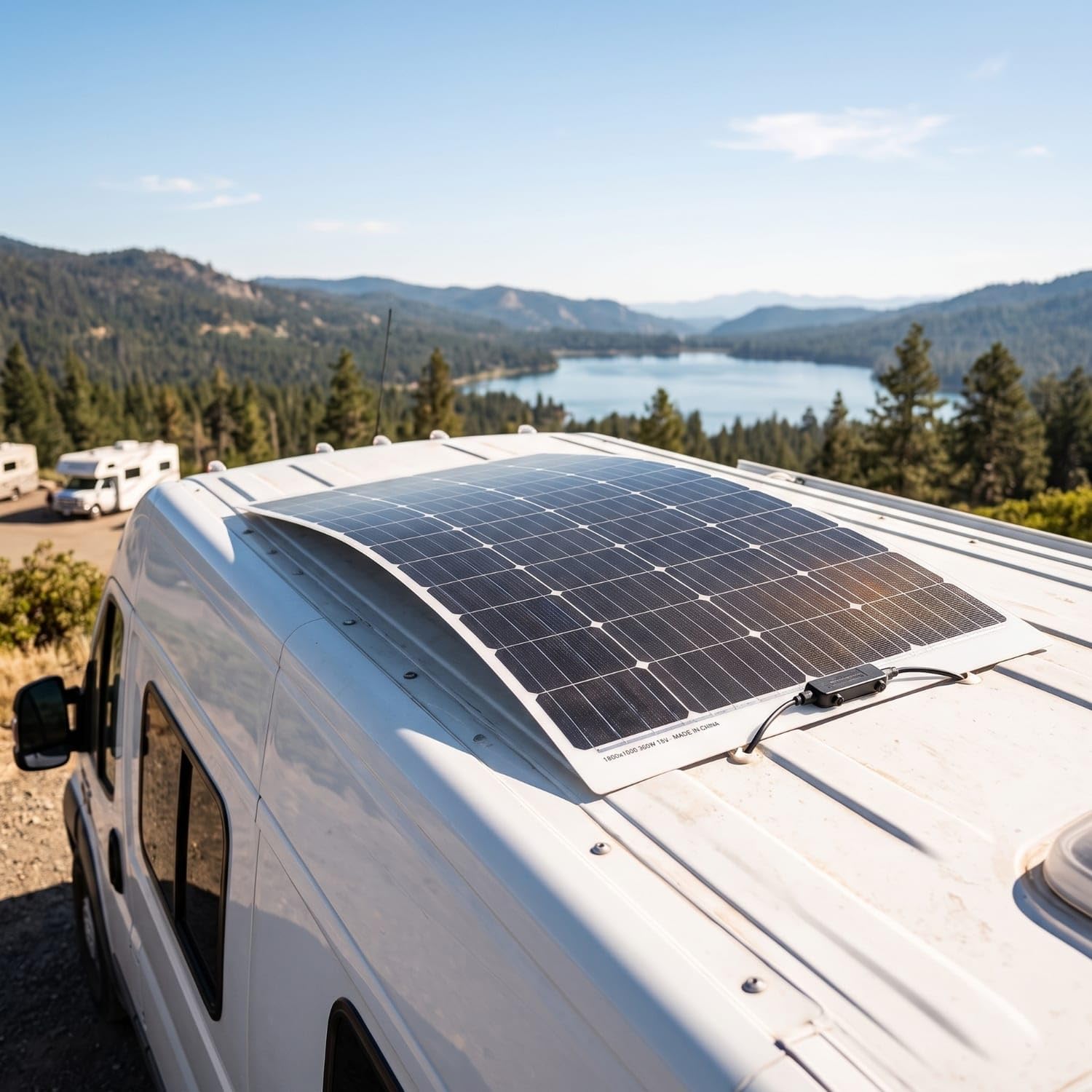 360W Flexible Solar Panel 18V Semi-Flexible Solar Panel Bendable Lightweight for RVers, Boaters, 12V Battery Charging, RVs, Boats, 1800-1000 360W 18V-image-26