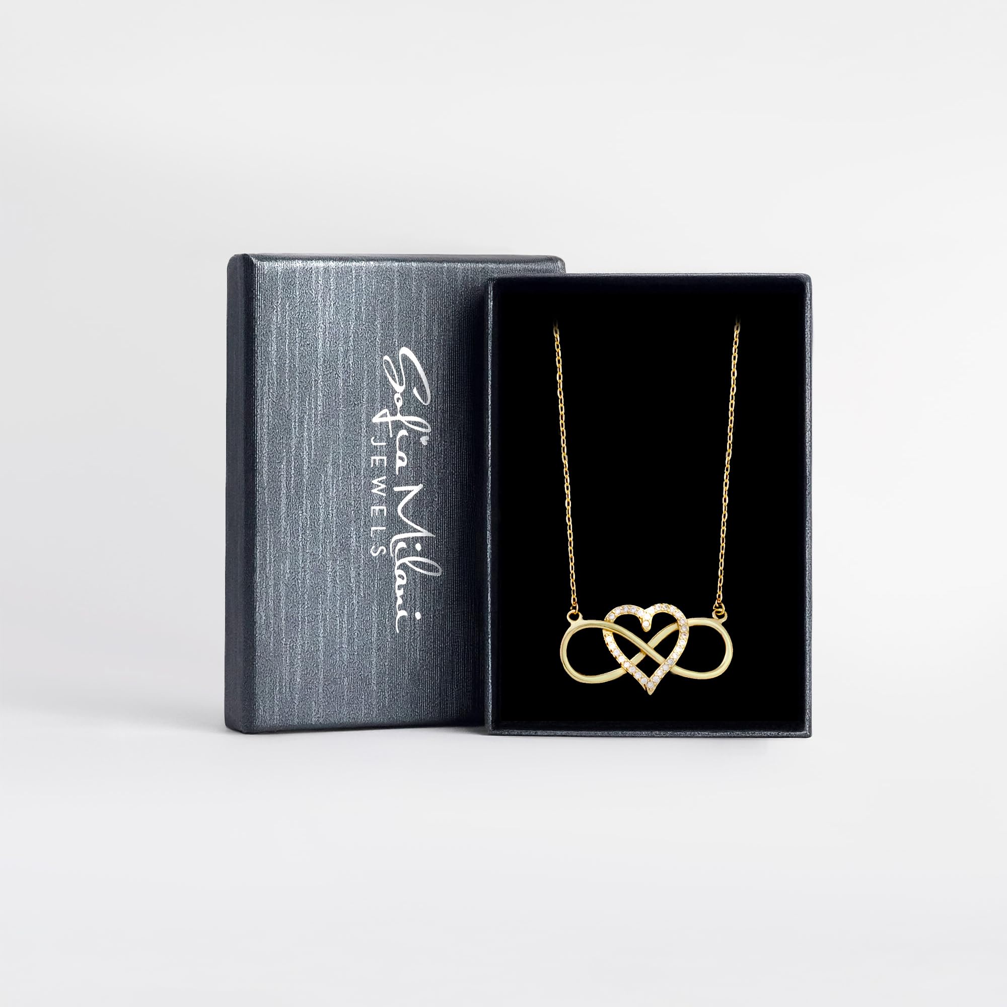 Sofia Milani - Collar para Mujeres en Plata de Ley 925 - con Circonita - Colgante de Corazón