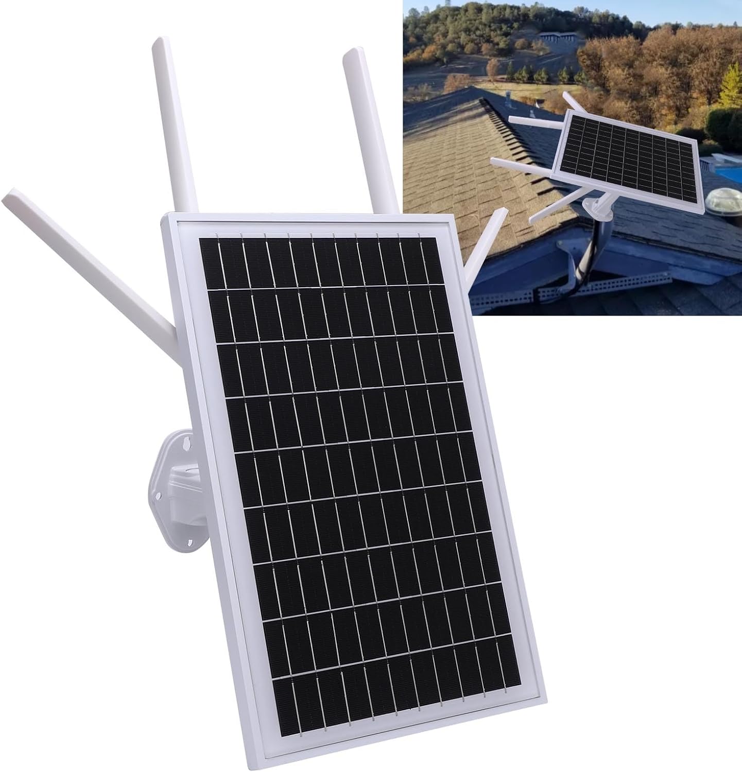 Zunate Solar Powered Outdoor 4G LTE Modem Router with SIM Card Slot, Outdoor WiFi Router with 15W Solar Panel, Built in 20800mAh Battery, Detachable Antennas (US)