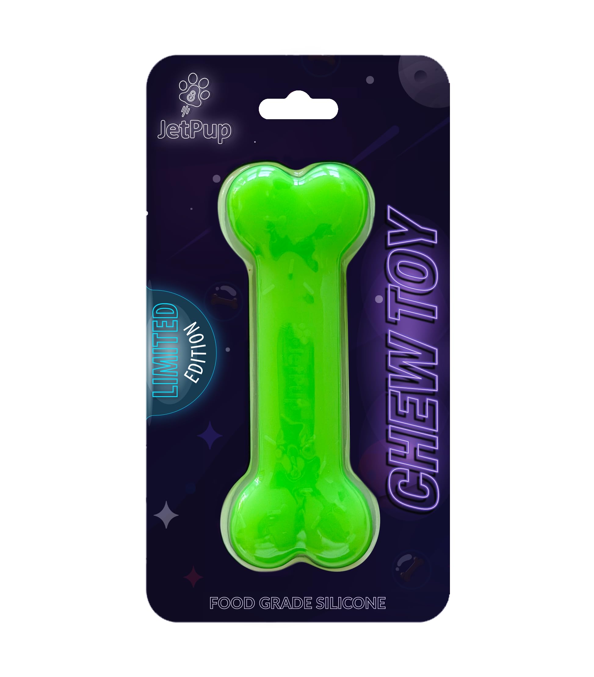 Juguete masticable para cachorros, hueso, juguete masticable de grado humano, juego de cachorros humanos, 100% silicona de grado alimenticio, (verde galáctico* edición limitada)