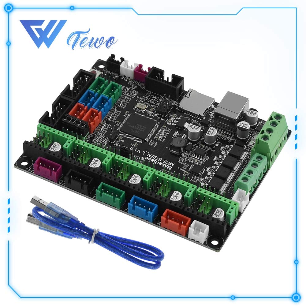Lysee 3D Printer Parts & Accessories - Makerbase 32 - Bit MKS SGen_L Smoothieware and Marlin 2.0 Control Board Approval TMC2208 and TMC2209 uart Mode TMC2130 SPI Mode - (Color: with 5pcs TMC2209)