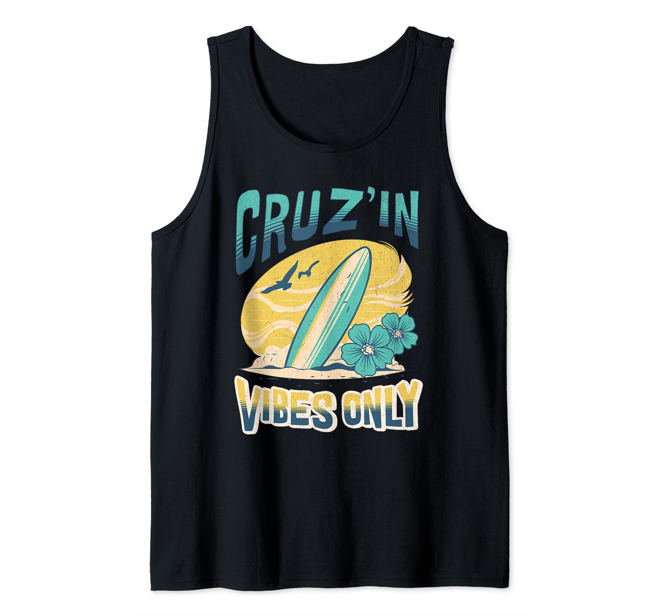 Santa Cruz Herren Tank Top - Kalifornien Surfer Retro Style