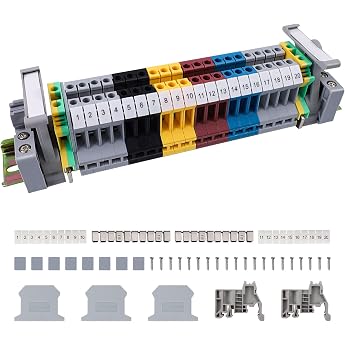 DIN Rail Terminal Block Kit UK/MBKK2.5 DIN Through Terminal Kit Suitable for DIY Production Automation Circuit Conversion