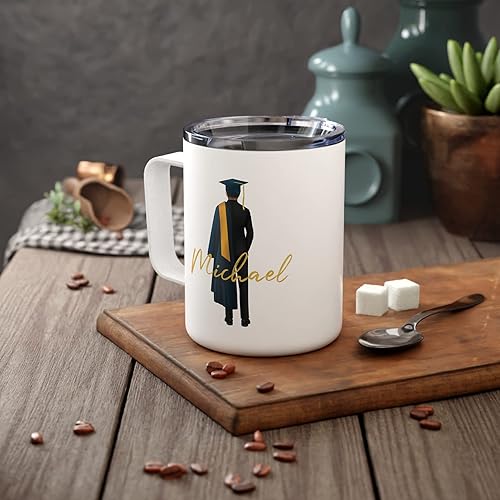 Miniatura 9 de Taza de graduación personalizada, información nutricional para graduados, clase de 2024, regalo de graduación para hombres y hombres, escuela