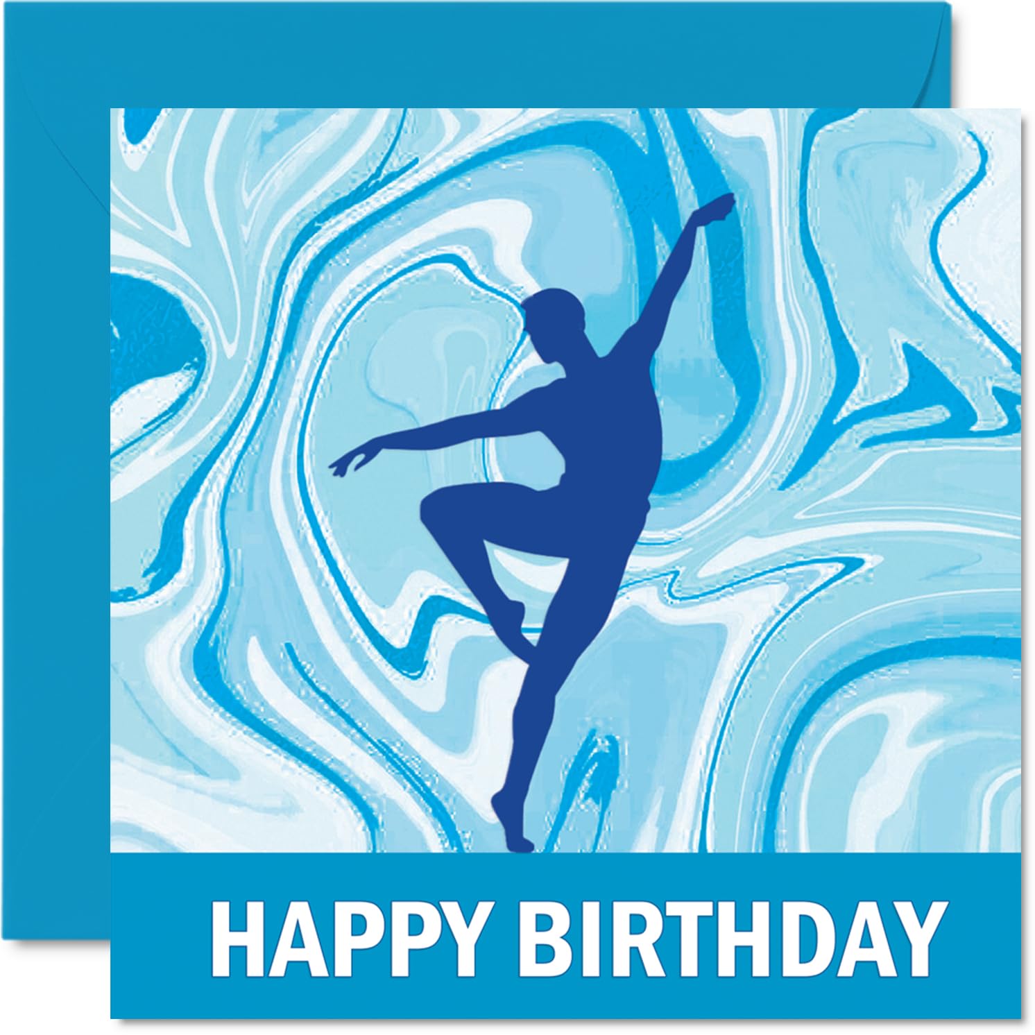 Dancing Sport Birthday Cards - Boys in Sports - Happy Birthday Card for Boy Son Brother Grandson Nephew Uncle Cousin, 145mm Bday Greeting Cards