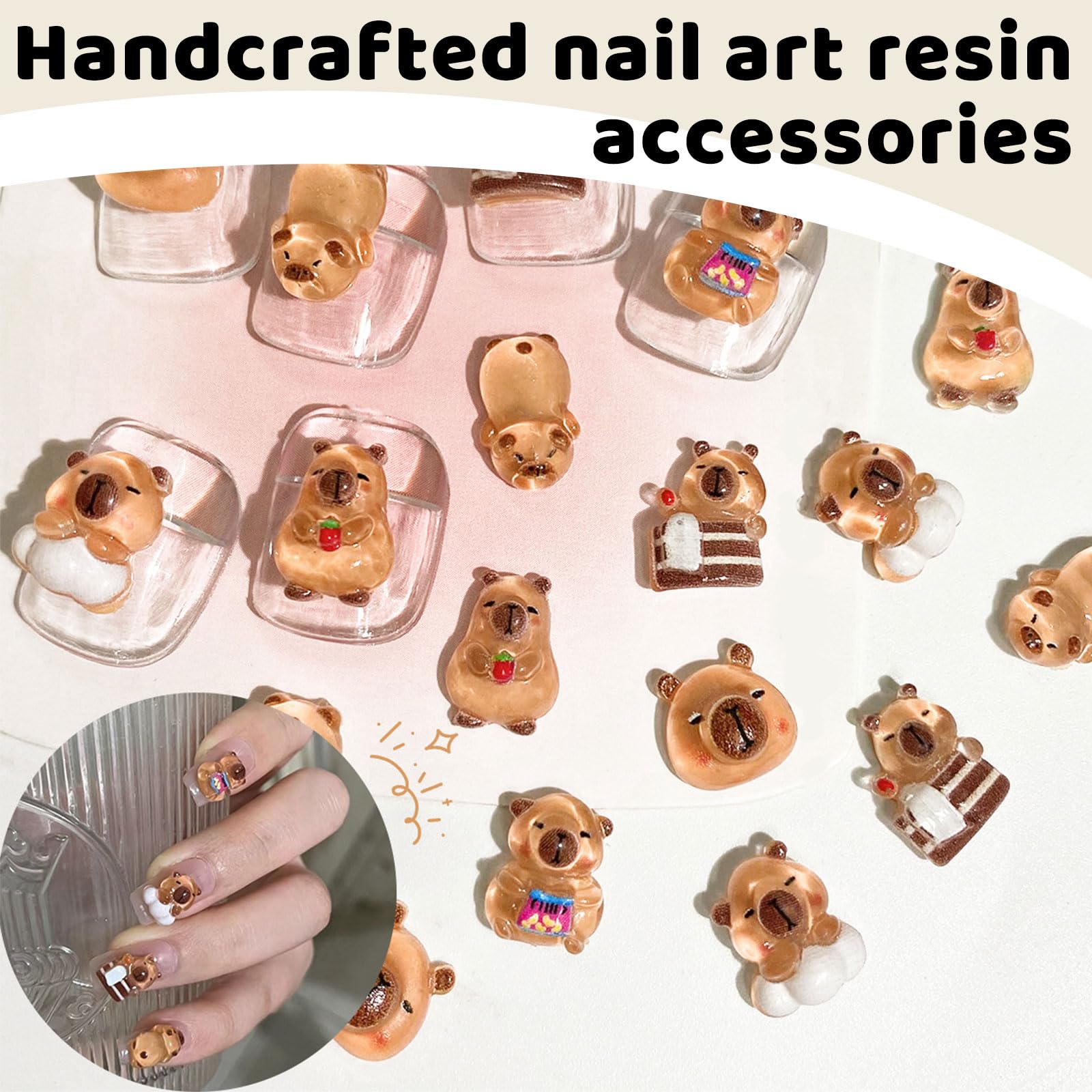 100 Mini Statuette Capibara In Resina – 6 Stili Carini Per Decorazione Fai-Da-Te, Micro Giardini E Terrari
