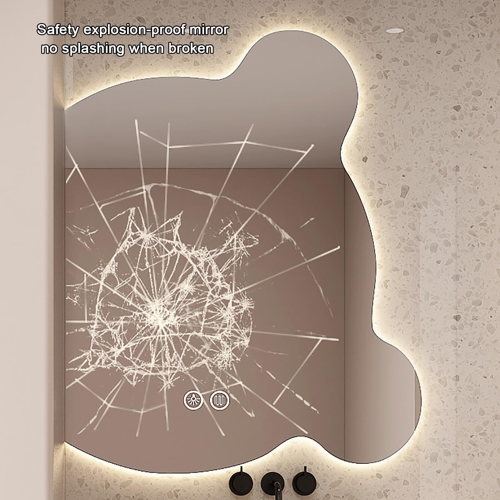 Amazon.com: JIAOCKJIAO Illuminated Bathroom Anti-Fog Mirror, Bear 
