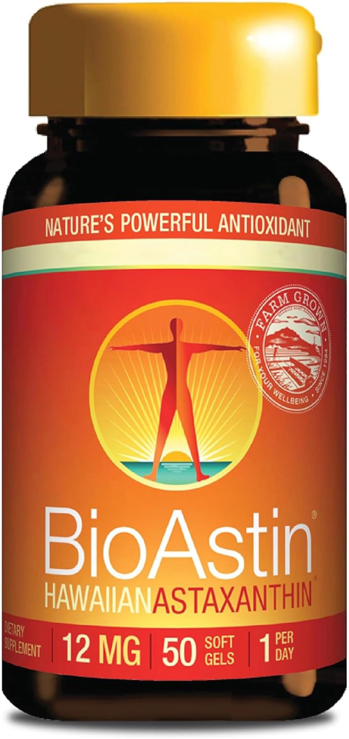 Nutrex Hawaii BioAstin Astaxanthin 12mg softgels – Astaxanthin Supplement, Natural Astaxanthin Formula, 50 softgels, one Capsule Every Two Days