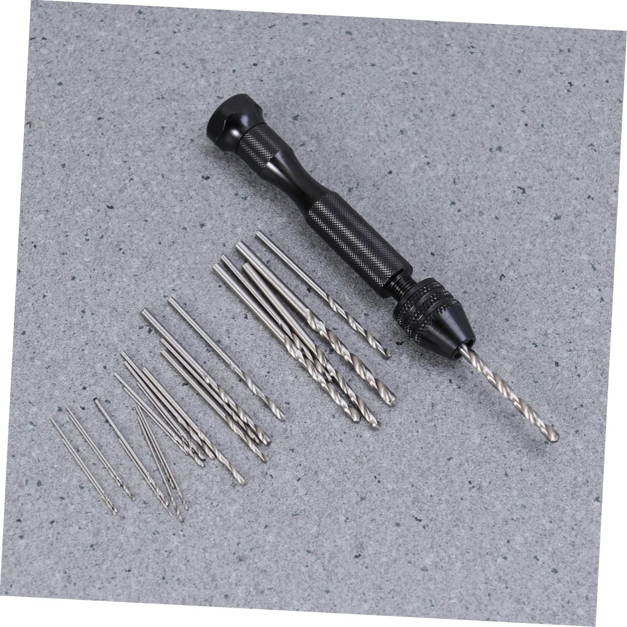 Gadpiparty 0.3-3.4mm Precision Pin Vise Hand Drill Set of 25 Bits for Hobby Model Making and Crafts Versatile Rotary Tools with Ergonomic Grip