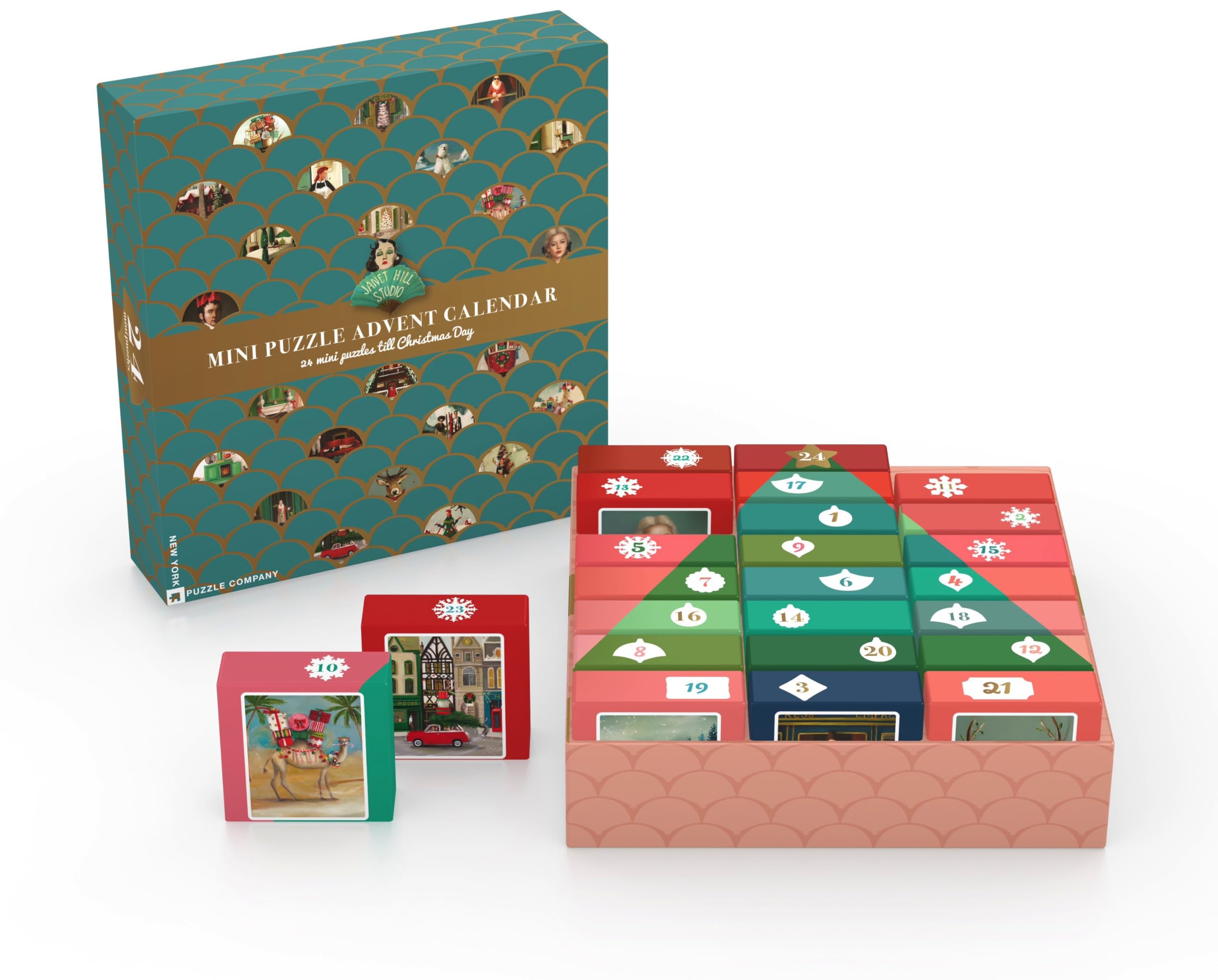 Amazon.com: New York Puzzle Company - Janet Hill Janet Hill Advent