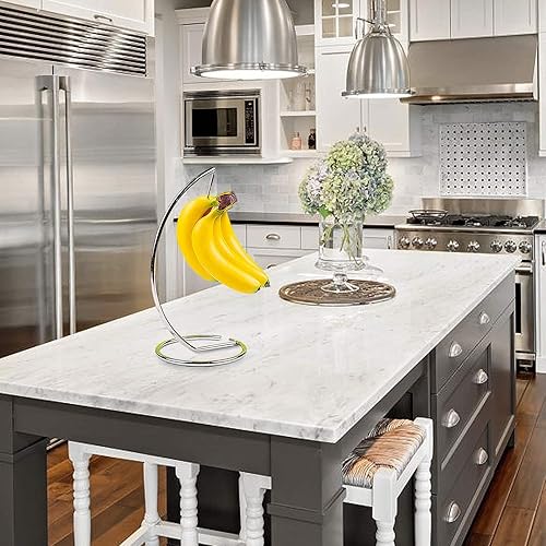 Miniatura 8 de Percha de plátano de acero inoxidable - Soporte de alambre con soporte, cuenco de fruta fresca para encimera de cocina