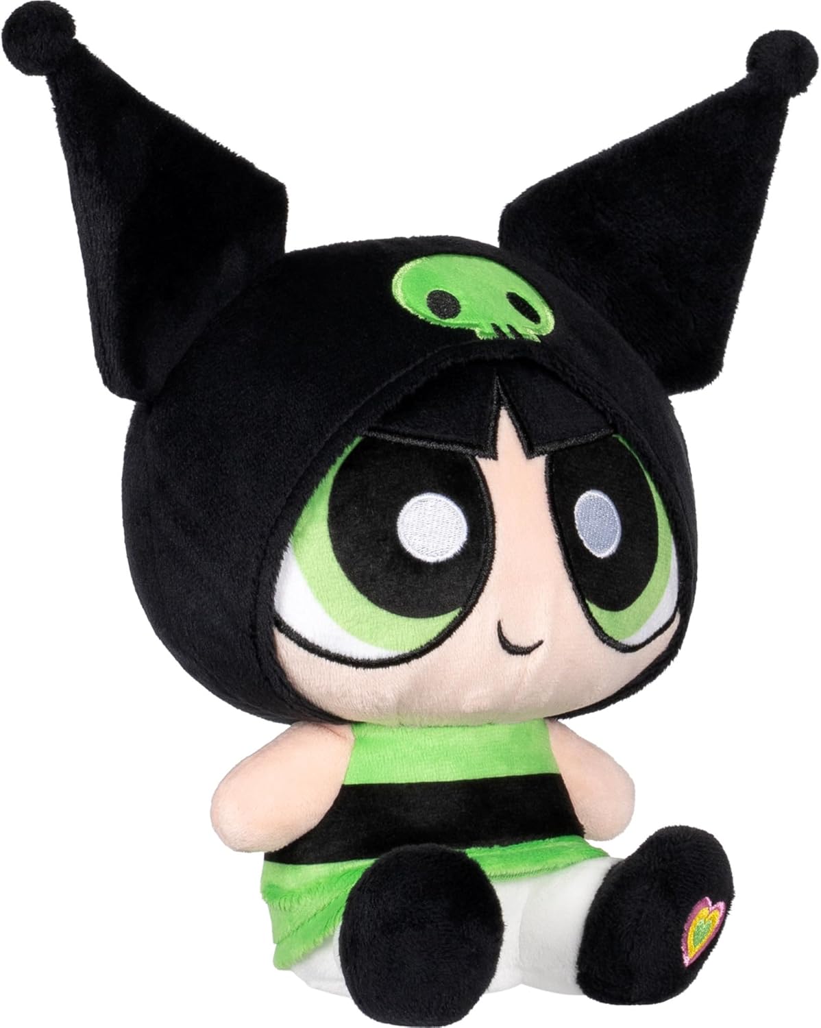Hello Kitty® and Friends X Powerpuff Girls® Collab - 8-inch Kuromi™ & Buttercup Plush - Officially Licensed Sanrio® & Cartoon Network® Product - 6+