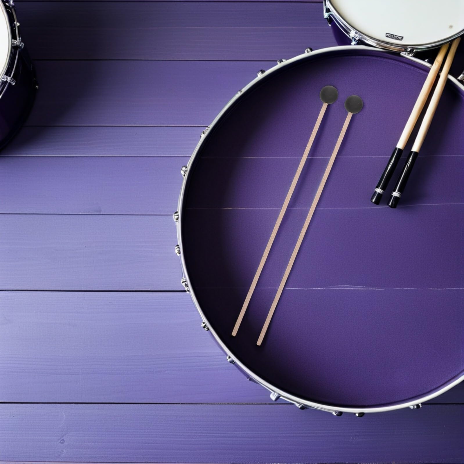 Bacchette per Batteria in Legno di Spazzole Metalliche per Rullanti Custodia per Percussioni Tracolla Accessori per Batteria Mallet Inclusi