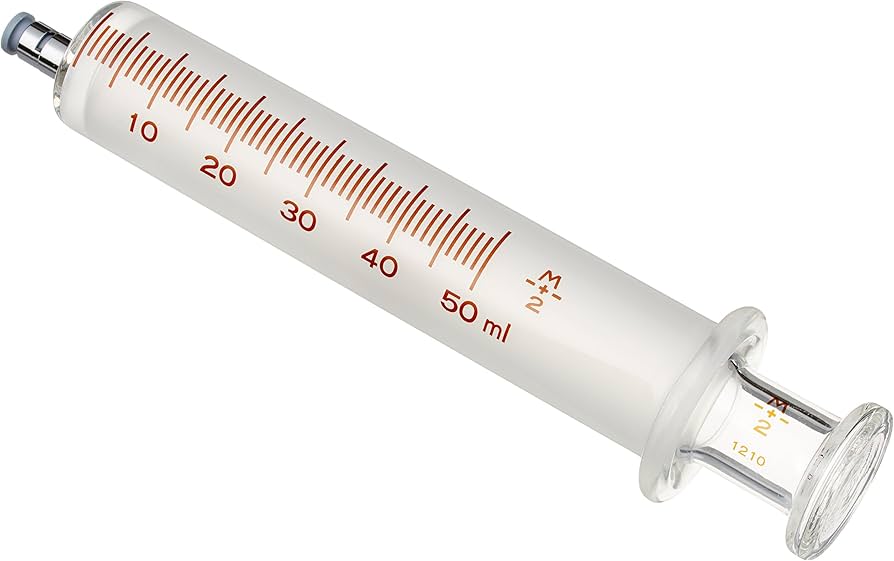 ガラスシリンジ50ml 硝子注射筒　4本 ガラスシリンジ50ml 硝子注射筒4本