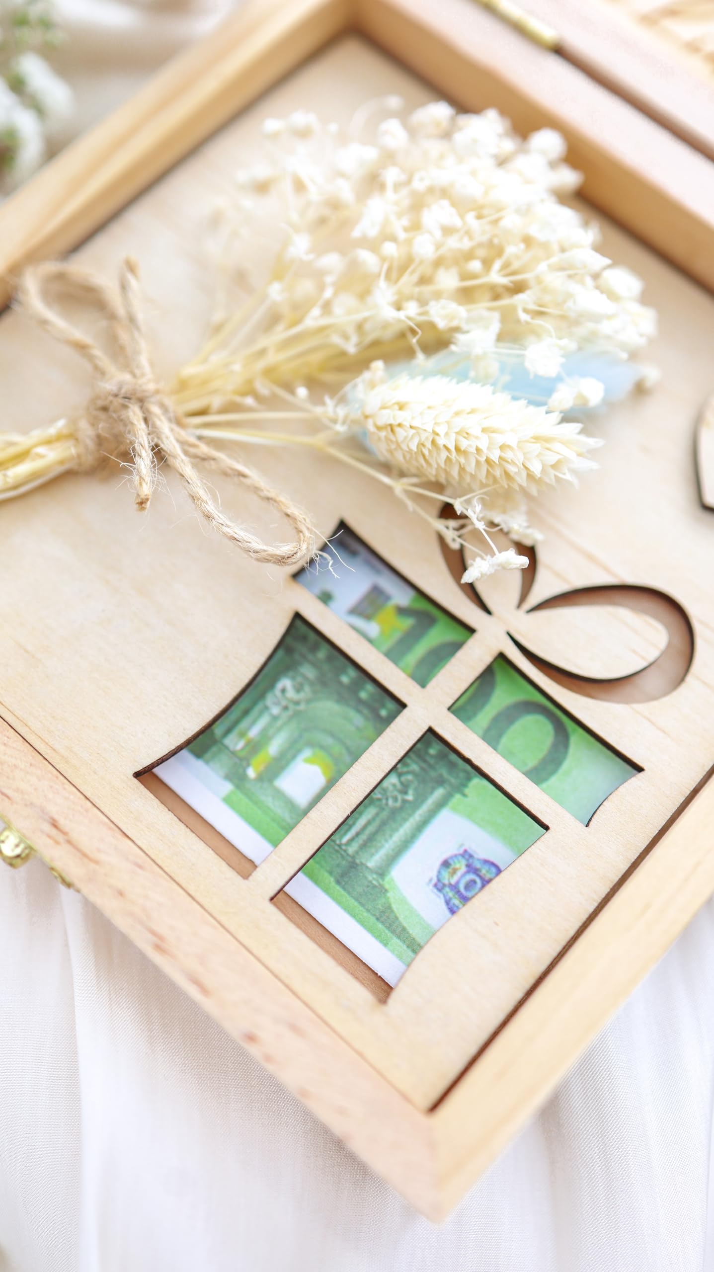 Joli Coon Regalo matrimonio personalizzato per sposi - Porta soldi matrimonio originale - Idea regalo per coppia -14 x 14 x 3,5 cm