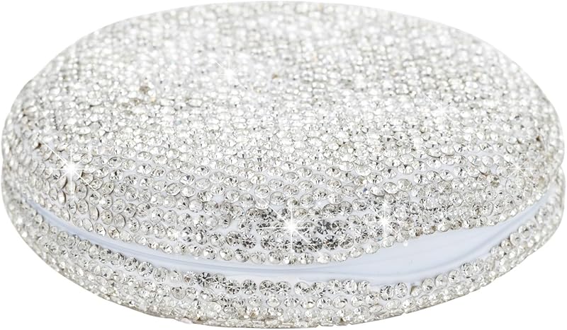 Retainer Case Cute Mouse Guard Case Slim Aligner Case Compatible with Invisalign Bling Night Guard Case Orthodontic Retainer Box Magnetic Denture Holder (Sliver)