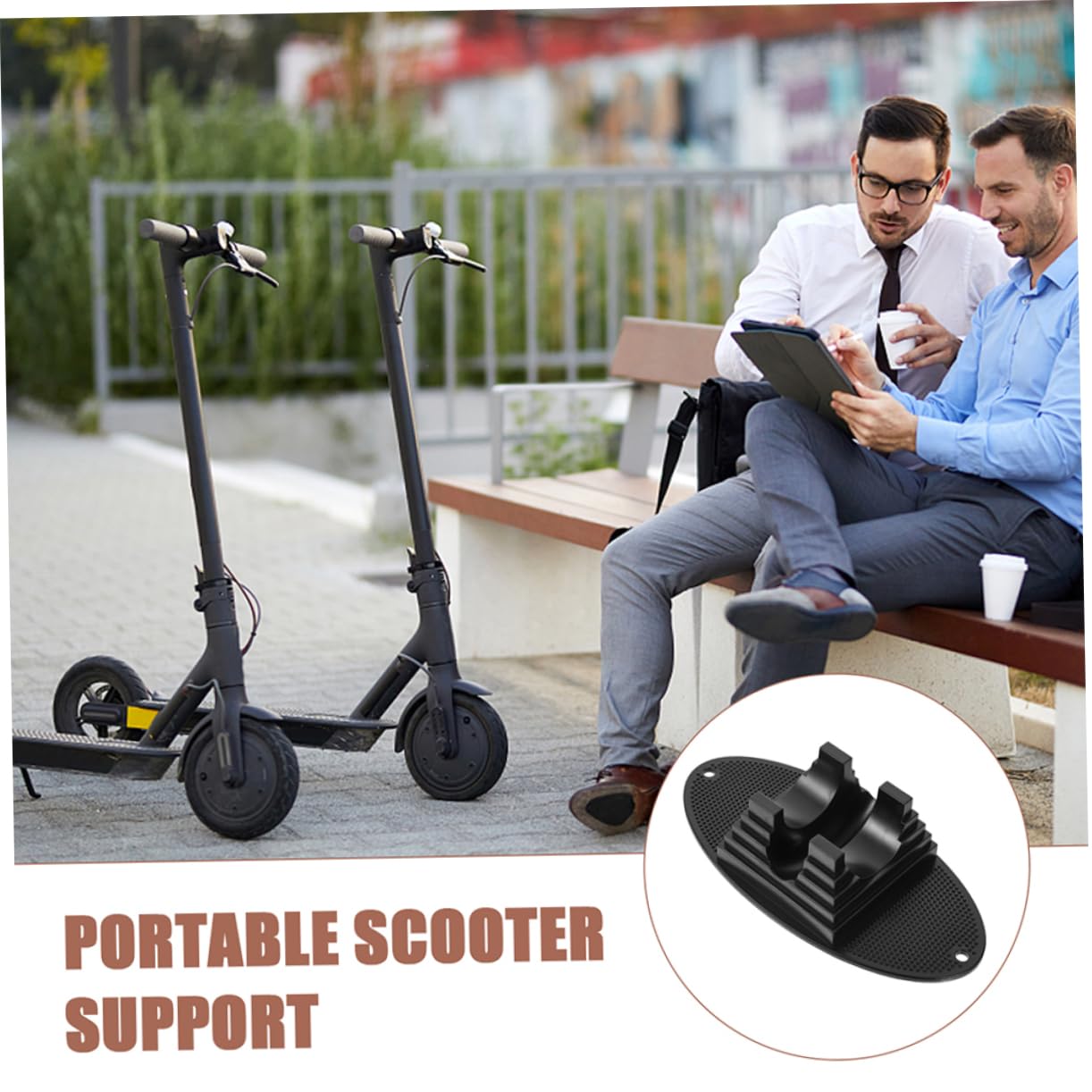 3pezzi Supporto Per Monopattini Robusto in Policarbonato Design Antiscivolo Per Esposizione Sicura Installazione Facile e Per Riporre Facilmente