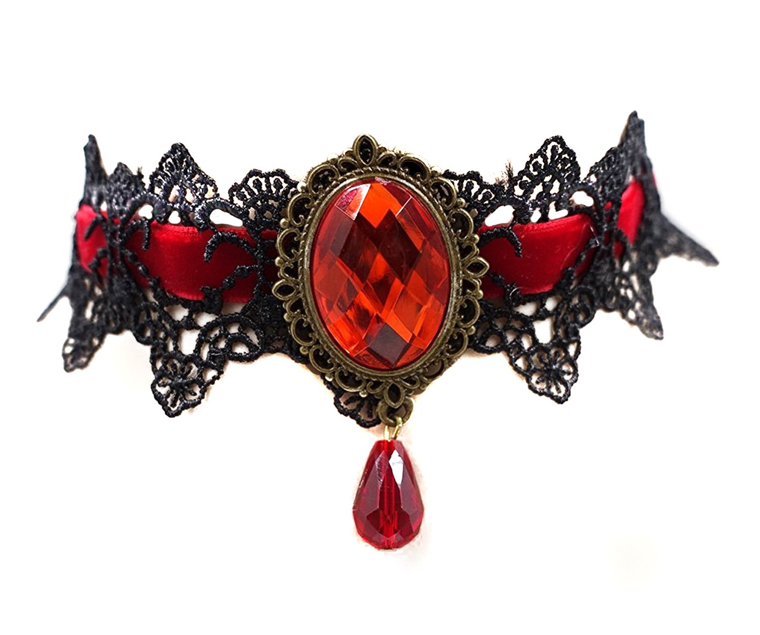 CapriliteCaprilite Gothic Black Lace Necklace Collar Choker Halloween Vampire