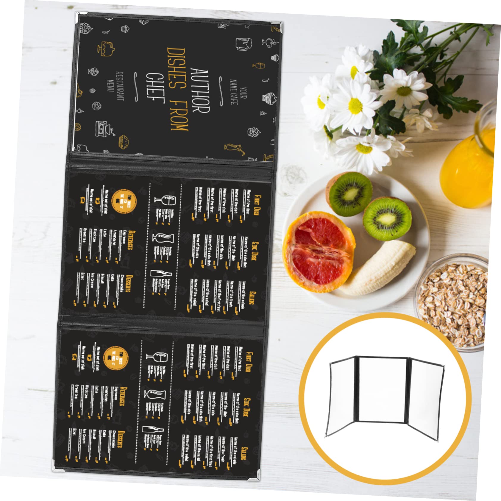 iplusmile 15piezas Carpeta De Menú Transparente De Pvc Funda De Menú Elegante y Resistente Para Restaurantes Diseño Esquinas Redondeadas Alta Capacidad y Fácil De Limpiar