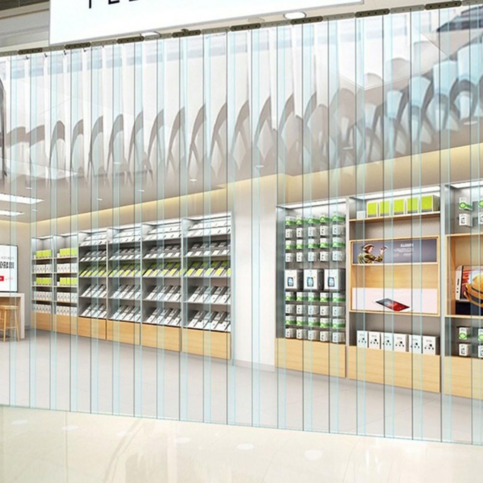 PVCプラスチックビニールストリップカーテン 冷凍室用ドアストリップキット 透明仕切りカーテン 人員用ドア/チラーに最適 倉庫冷蔵室チラー肉屋工業用カーテン防水 防風 防塵仕切りカーテン ビニールカーテン 取り付け簡単 防塵 騒音低減フロントガラスカーテン 透明なプラスチック ソフト 倉庫 ガレージ ゲート 部屋 戸口 ガレージ 工業用カーテン (厚1.2mm, 長1.8mx15cm,合計5個)