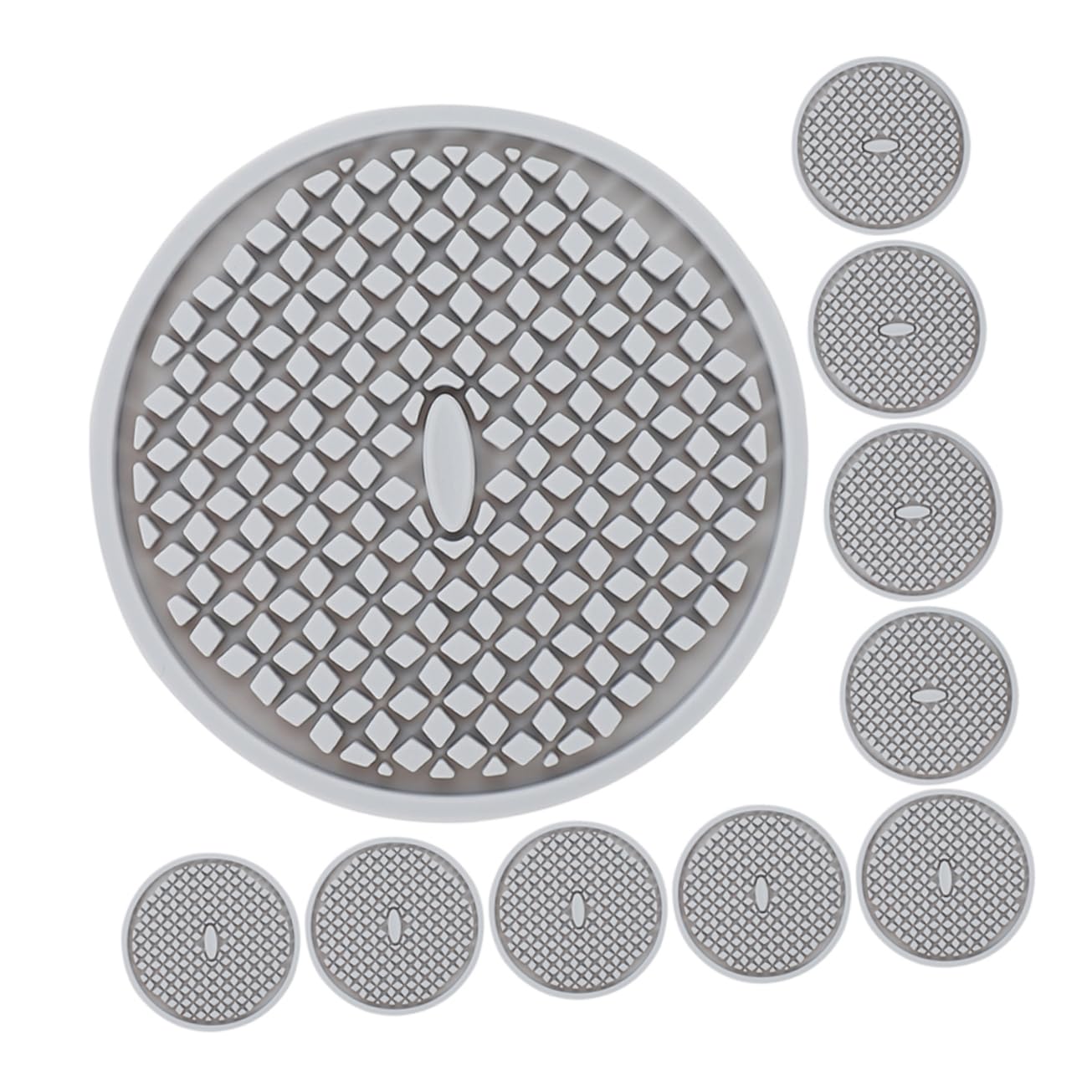 MAGICLULU 12piezas Posavasos De Silicona Antideslizantes Aislantes y Resistentes Al Calor para Bebidas Hogar y Oficina Color Gris