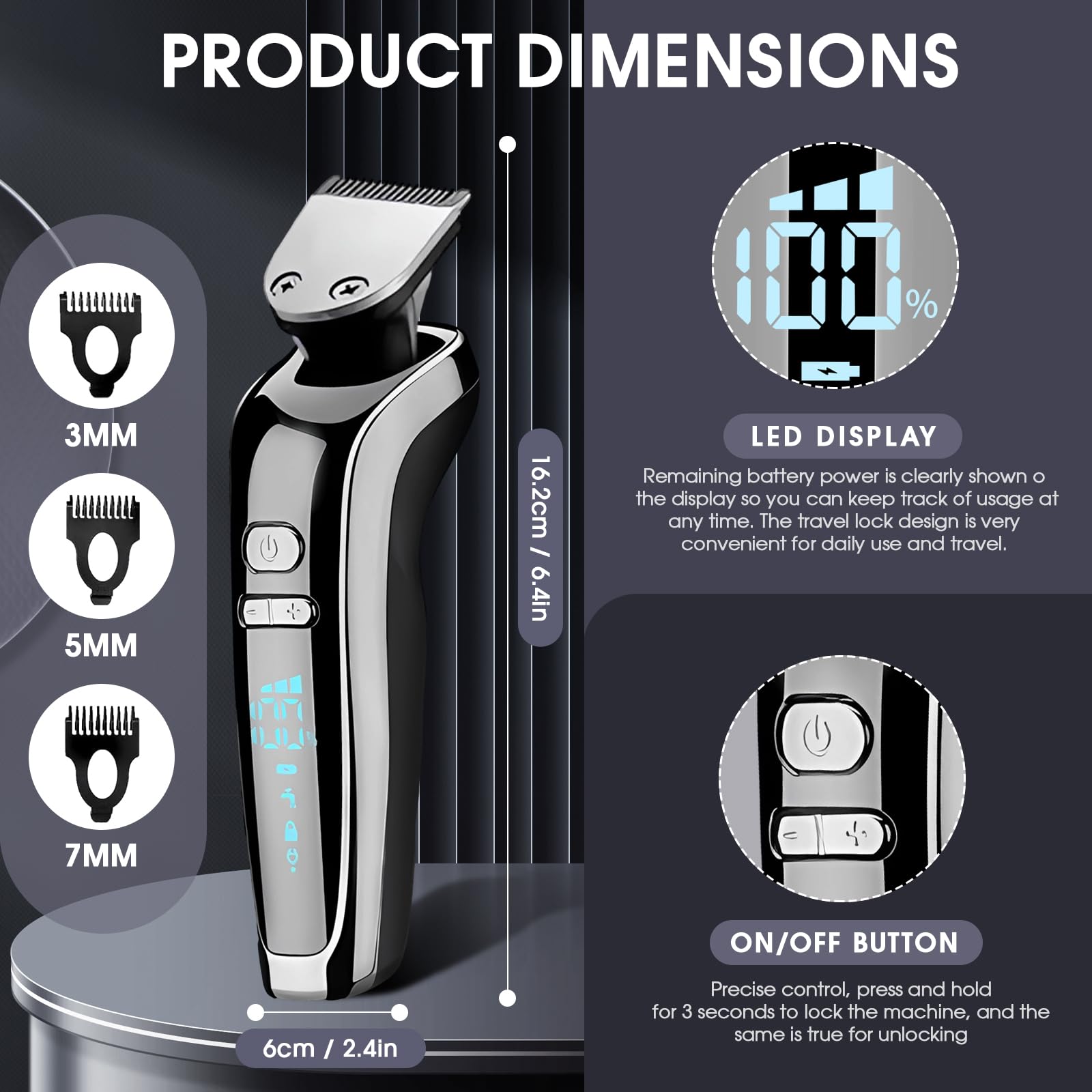 4 en 1 rasoir electriques hommes, Rasoir électrique, Tondeuse barbe homme avec Tête de brosse nettoyante Tondeuse à cheveux, tondeuse à poils de nez Utilisé sur toutes les parties du corps