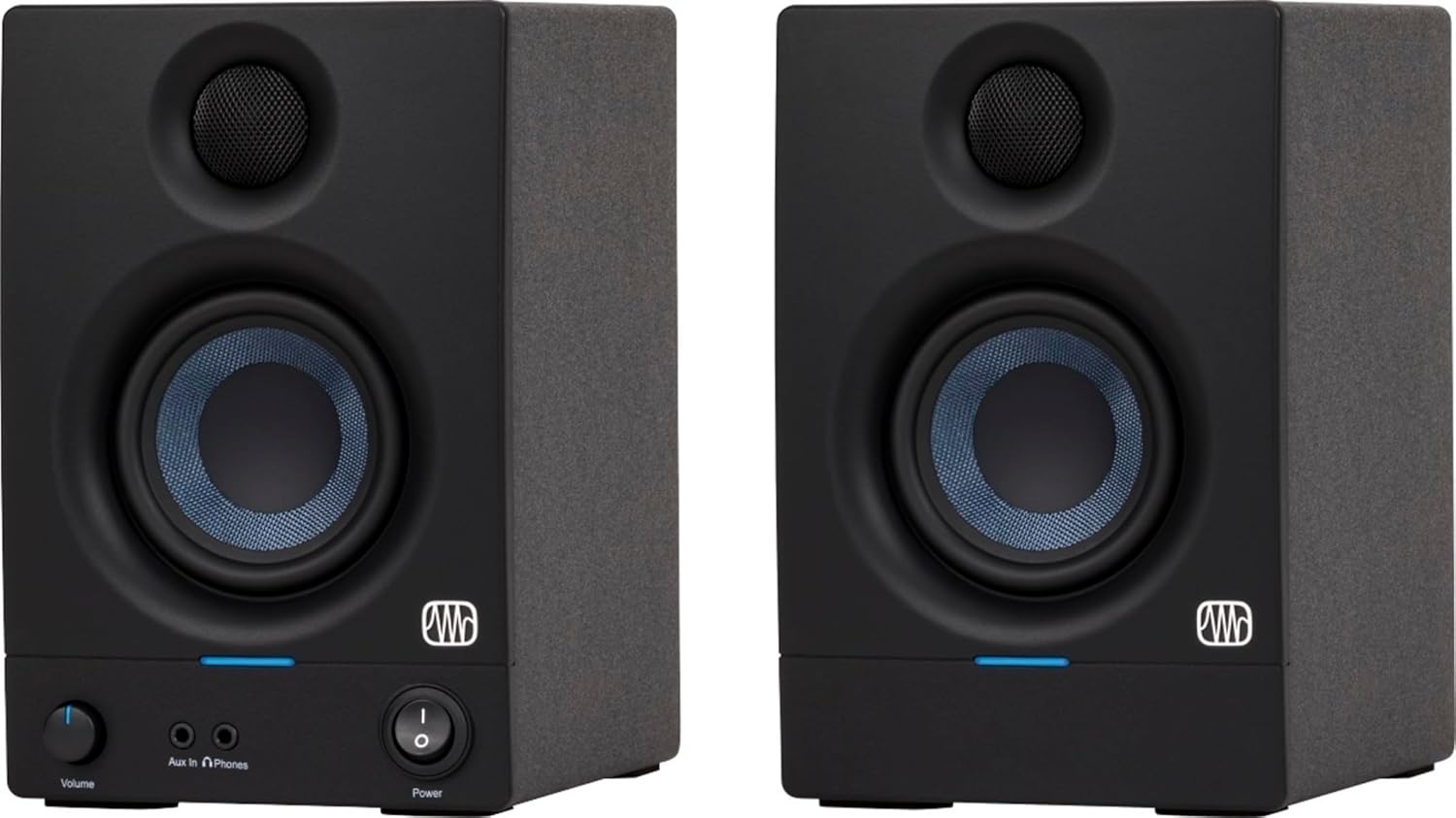 PreSonus Eris 3.5 3.5-Inch Low-Frequency Studio Monitor (PAIR) with Breakout Cable Bundle