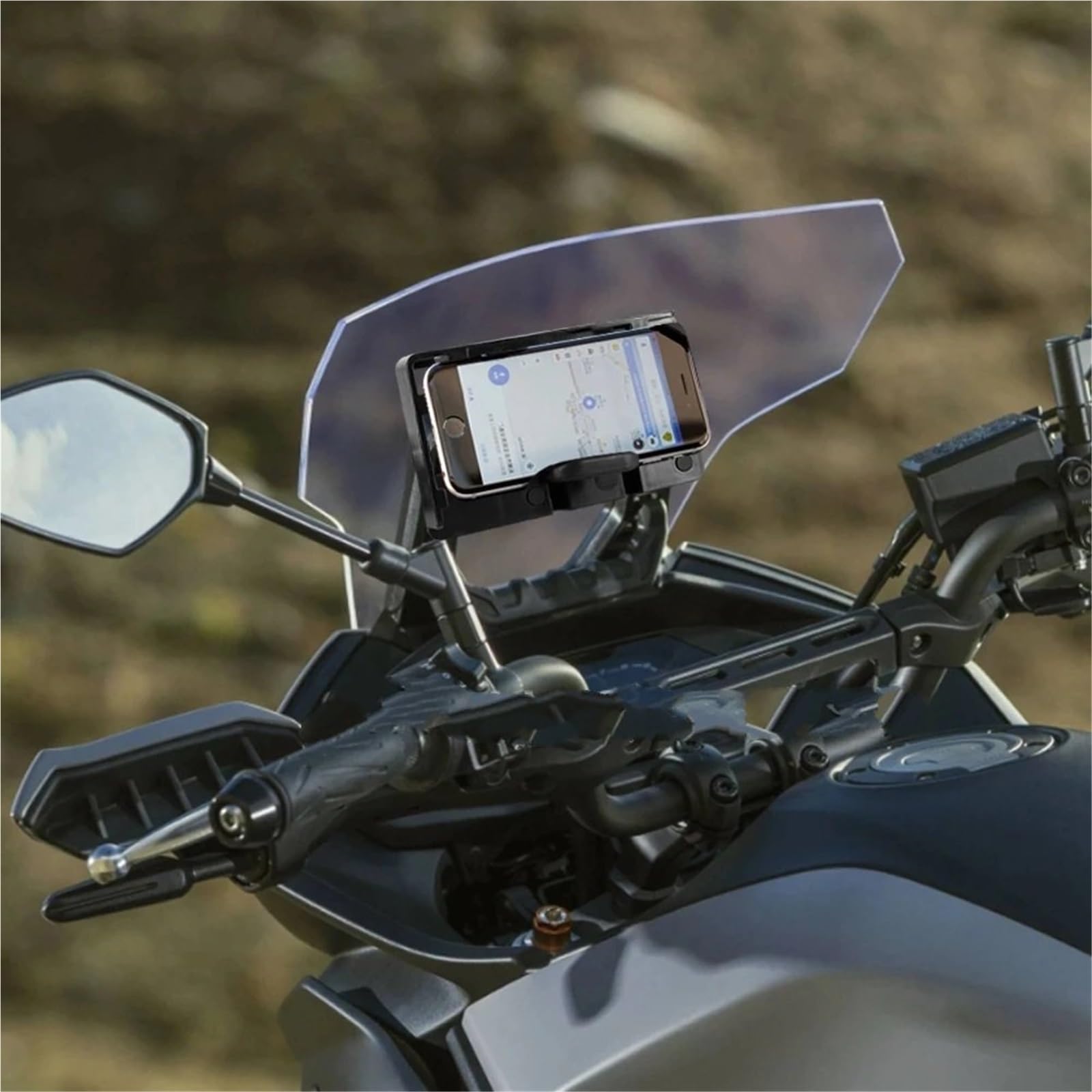 Moto GPS Support De Navigation Support de Plaque de Navigation GPS pour Pare-Brise de Smartphone Compatible avec Yamaha Tracer 700 Tracer 7 GT 2016-2022 Support De Navigation GPS pour Moto