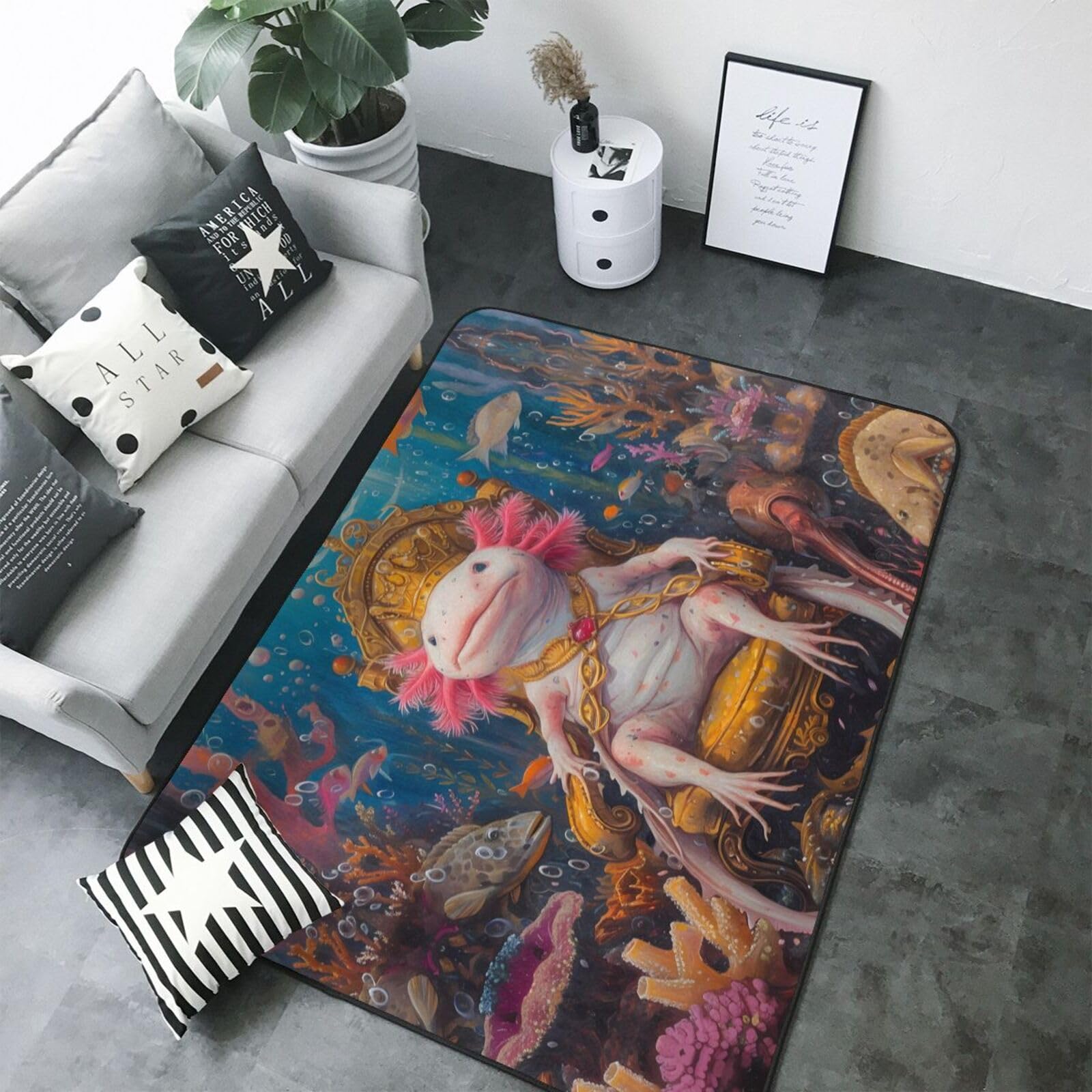 Tapis chambre axolotl pour une ambiance cosy et douce
