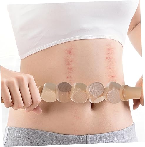 Miniatura 4 de Hemoton 6 Uds Herramientas de masaje Herramientas de madera para liberación muscular Copa de masaje corporal Grabado Rodillo de espalda Masaje Copa