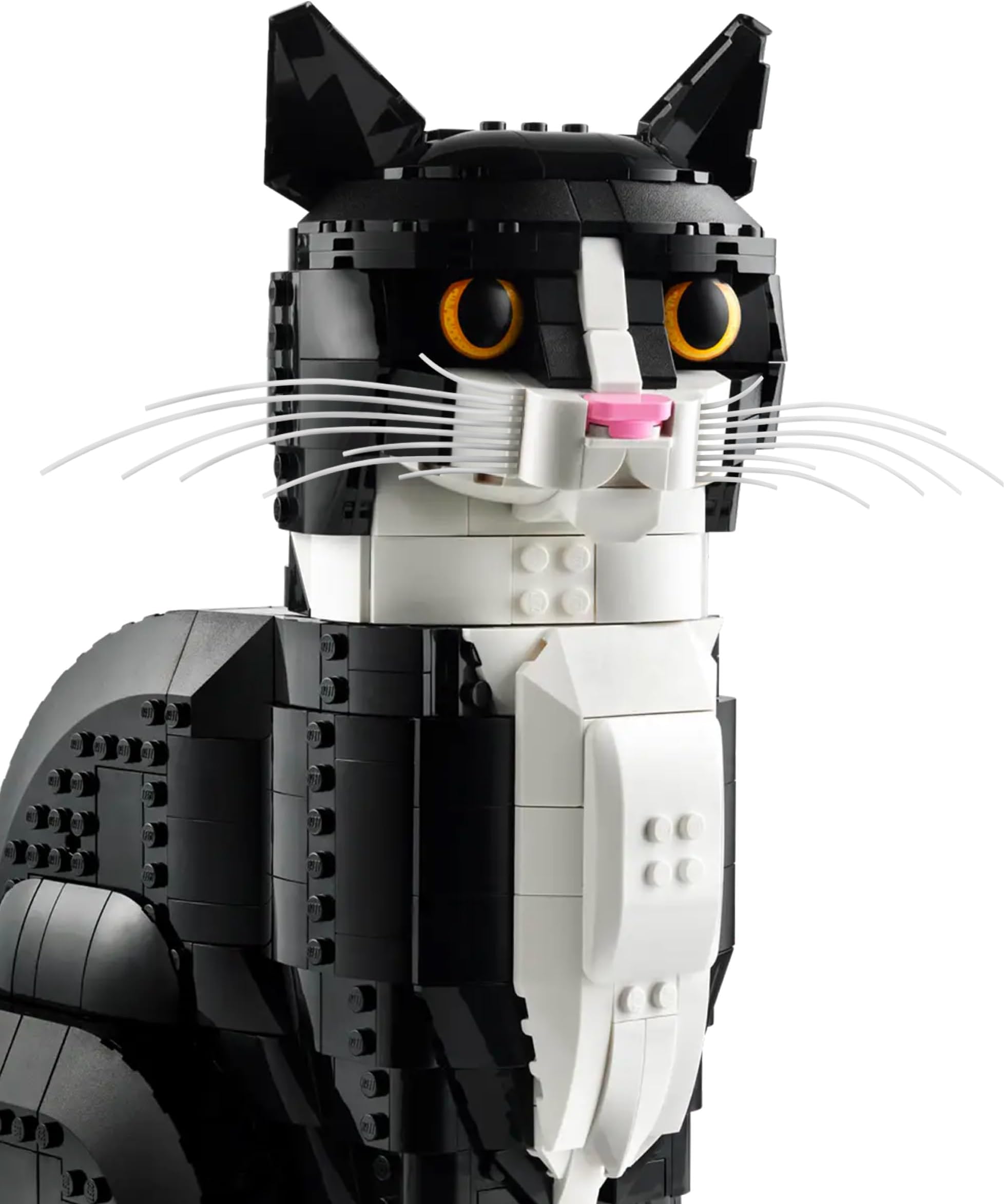 Whiskers for Lego® 21349 Ideas Tuxedo or Lego® 21376 Ideas Orange Cats Snap-in Accessory - Compatible with Model 21349 or 21376 (Whiskers Only, Not The Building Block Kit) (Classic Edition)